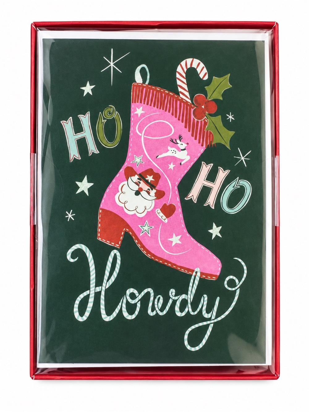 Graphique de France Sealed Ho Ho Howdy Western Christmas Cards Box of 15